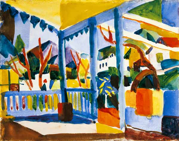 Terraza de la casa de campo en ST – August Macke August Macke 85x75