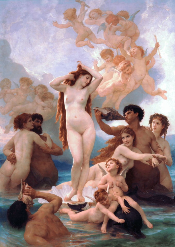 El nacimiento de Venus – William Bouguereau Cuadros Populares 70x105