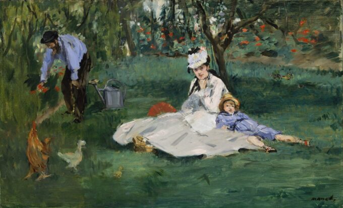 La familia Monet en su jardín de Argenteuil – Edouard Manet Édouard Manet 105x70