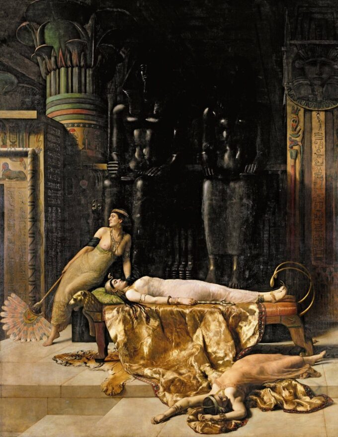 La muerte de Cleopatra de John Collier Cuadros Populares 70x85