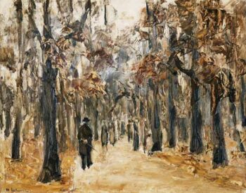 Zoo en otoño con paseantes – Max Liebermann Max Liebermann