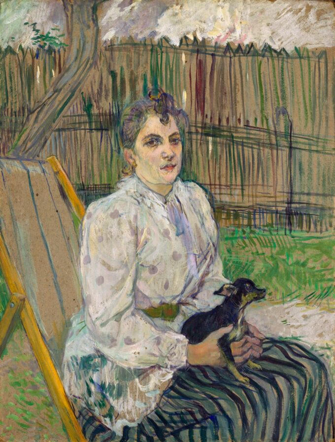 Mujer con un perro – Toulouse Lautrec Henri de Toulouse-Lautrec 70x85