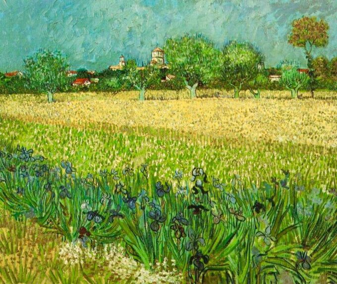 Vista de Arles con iris – Van Gogh Vincent Van Gogh 85x75