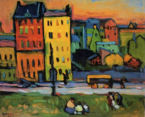 Casas en Múnich – Vassily Kandinsky Vasili Kandinski 85x75