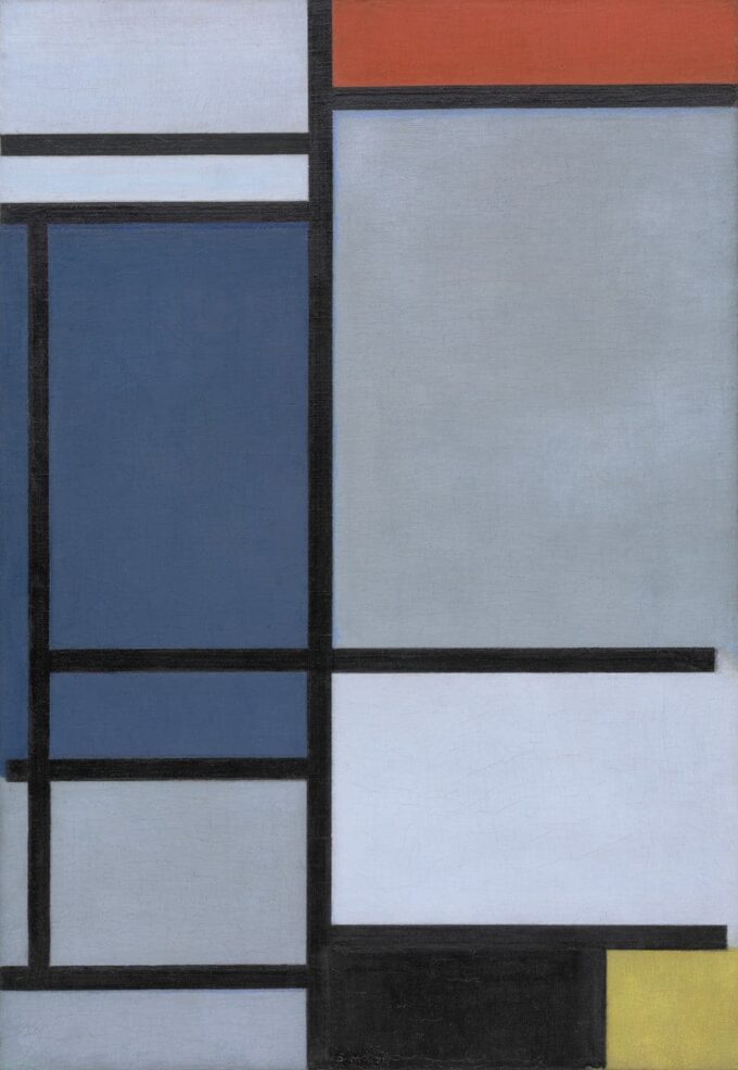 Composición con rojo, azul, negro, amarillo y gris – Mondrian Piet Mondrian 70x105