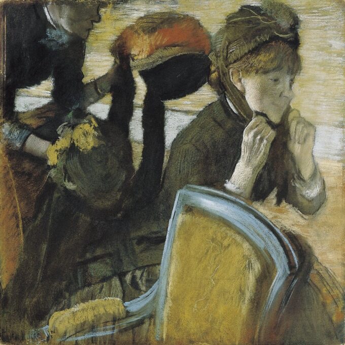 «En la modista – Edgar Degas» Edgar Degas