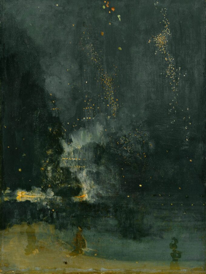 Nocturno en negro y oro – El cohete que cae – James Abbott McNeill Whistler James Abbott McNeill Whistler 70x85