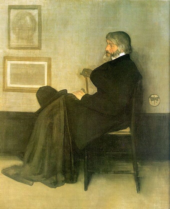 Retrato de Thomas Carlyle – James Abbott McNeill Whistler James Abbott McNeill Whistler 70x85