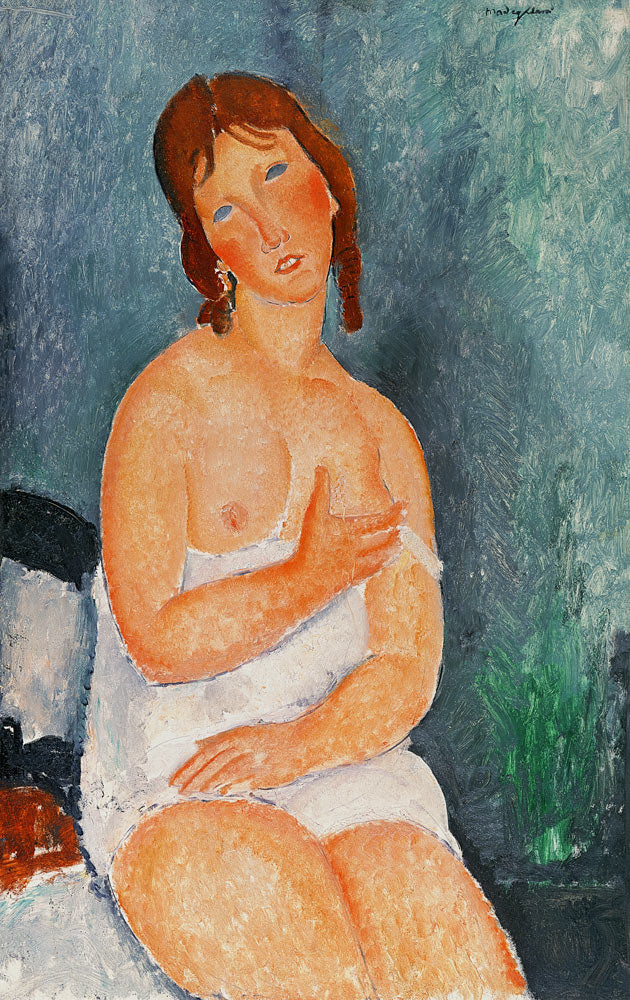 Joven mujer en camisa – Amedeo Modigliani Amedeo Modigliani