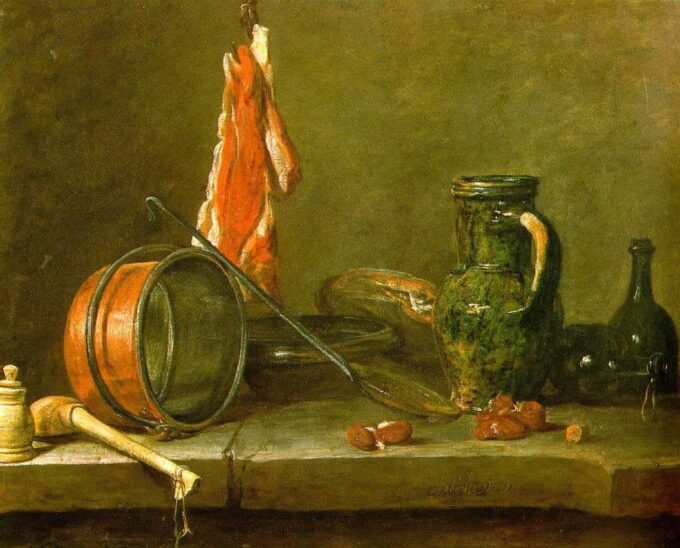 Un régimen adelgazante con utensilios de cocina – Jean Siméon Chardin Jean Siméon Chardin