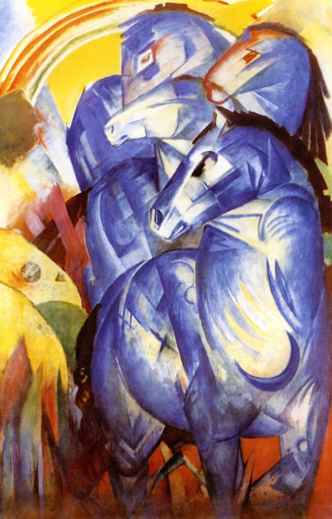 La Torre de los caballos azules – Franz Marc Cuadros Populares 70x105