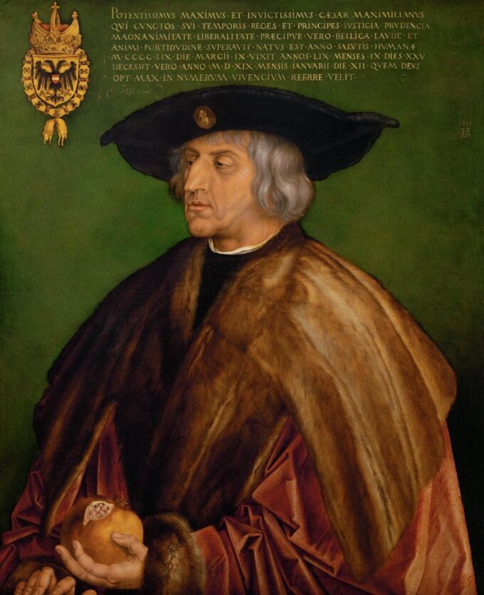 Maximiliano I, Retrato – Albrecht Dürer Albrecht Dürer 70x85