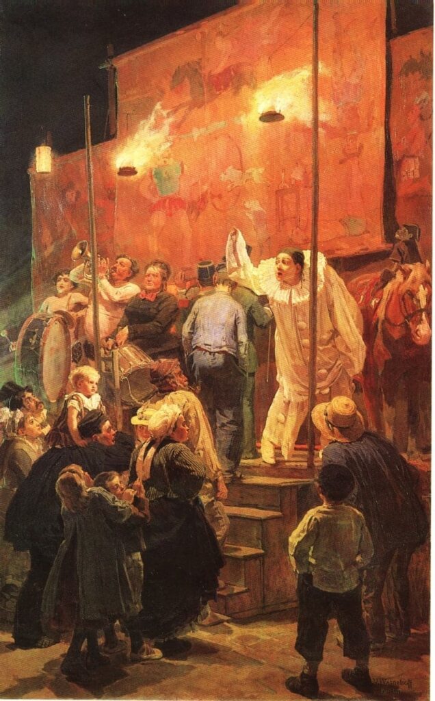 Acrobatas (Festival en las afueras de París) – Viktor Vasnetsov Viktor Vasnetsov