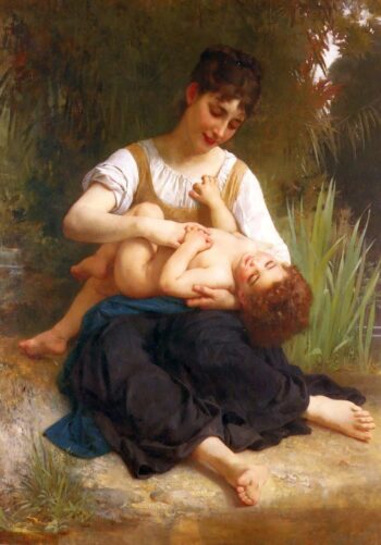 Adolphus Niño y Adolescente – William Bouguereau William Bouguereau