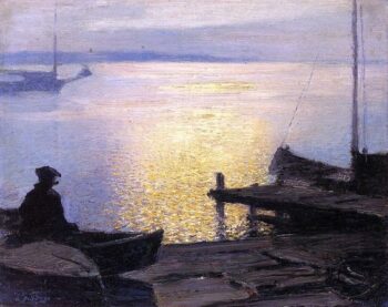 A lo largo del río Mystic – Edward Henry Potthast Edward Henry Potthast