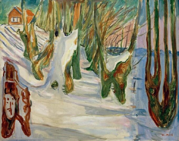 Viejos árboles (Invierno, Ekely) – Edvard Munch Edvard Munch 85x75