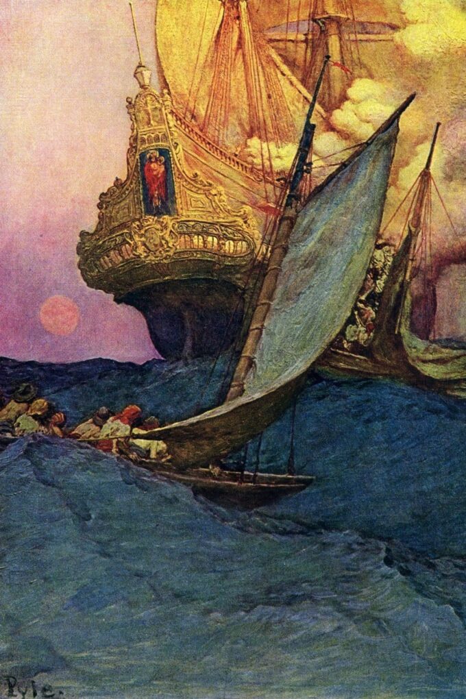 Un ataque a un galeón – Howard Pyle Howard Pyle