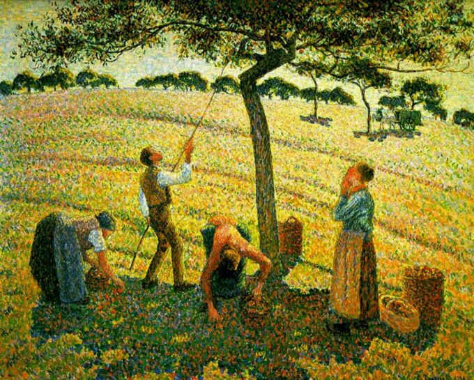 Recolección de manzanas en Eragny-sur-Epte – Camille Pissarro Camille Pissarro 85x75