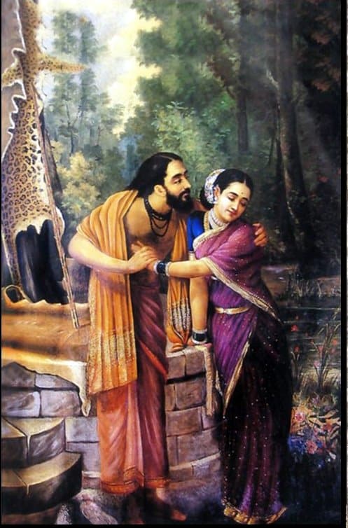 Arjuna y Subhadra – Raja Ravi Varma Raja Ravi Varma