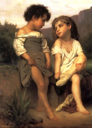 Al borde del arroyo – William Bouguereau William Bouguereau