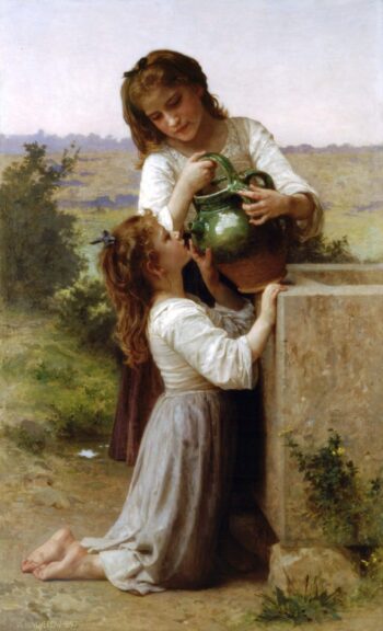 «En la fuente – William Bouguereau» William Bouguereau