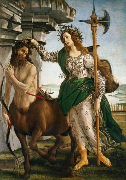 Athena y el Centauro – Sandro Botticelli Sandro Botticelli 70x105