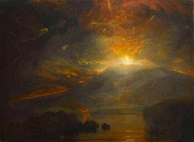 La erupción de las montañas de la Soufrière en la isla de San Vicente – William Turner William Turner 105x70