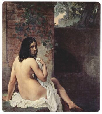 Vista trasera de un bañista – Francesco Hayez Francesco Hayez