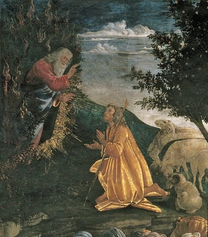 La juventud de Moisés, en la Capilla Sixtina, 1481 (detalle de 80051) – Sandro Botticelli Sandro Botticelli 70x85