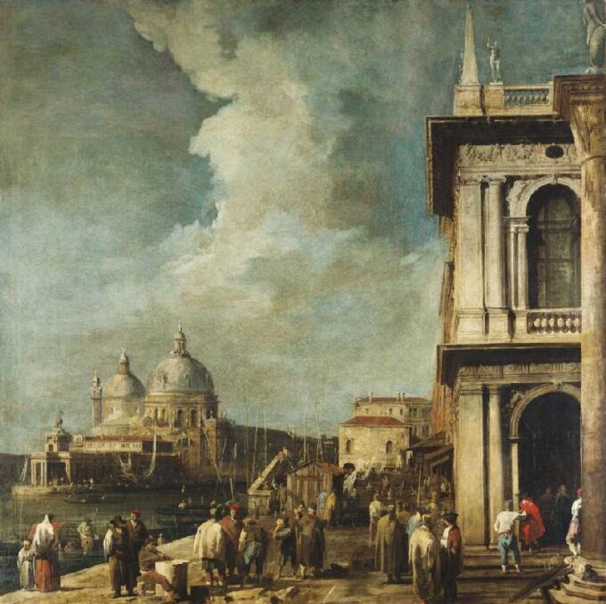 Vista de la Piazetta en Venecia sobre el Gran Canal y Santa Maria della Salute – Giovanni Antonio Canal Giovanni Antonio Canal 70x70