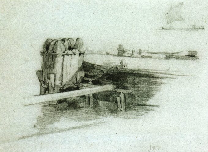 Barco en el muelle – John Henry Twachtman John Henry Twachtman