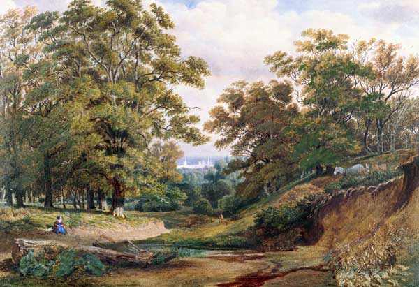 Una escena en el bosque de Bagley cerca de Oxford – William Turner William Turner 105x70