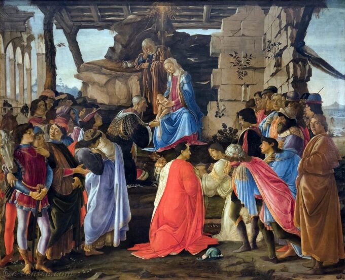 La adoración de los reyes – Sandro Botticelli Sandro Botticelli 85x75