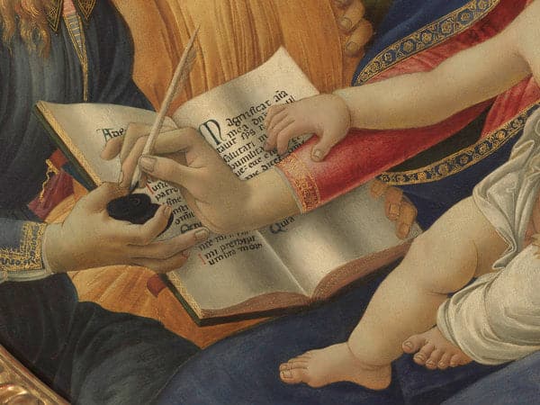 Madonna Magnificat, detalle – Sandro Botticelli Sandro Botticelli 85x75