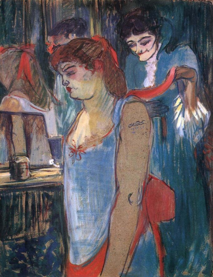 La mujer tatuada o los baños – Toulouse Lautrec Henri de Toulouse-Lautrec 70x85