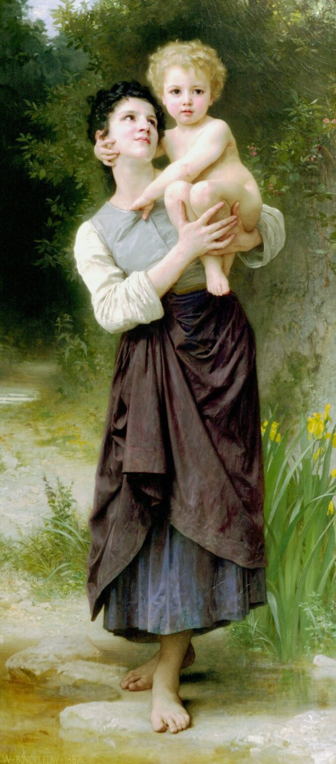 Hermano y hermana – William Bouguereau William Bouguereau 70x160