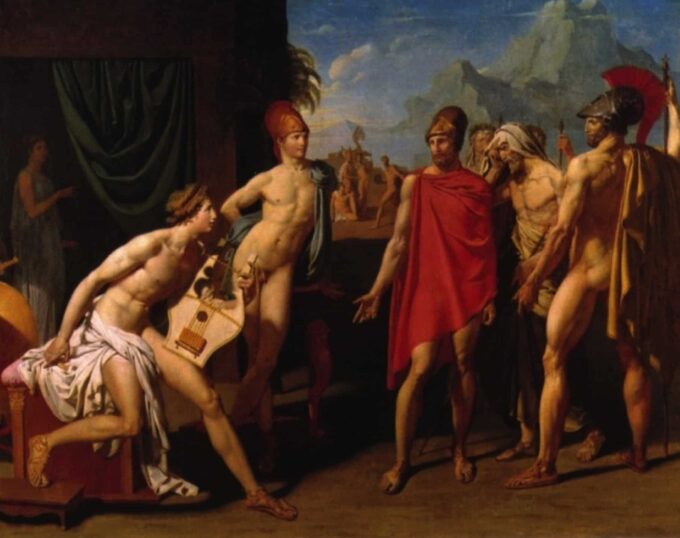 Aquiles recibiendo a los enviados de Agamemnón – Jean-Auguste-Dominique Ingres Jean-Auguste-Dominique Ingres 85x75