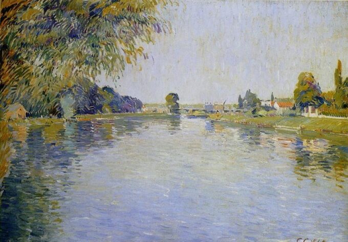 Vista del Sena en dirección – Caillebotte Gustave Caillebotte 105x70