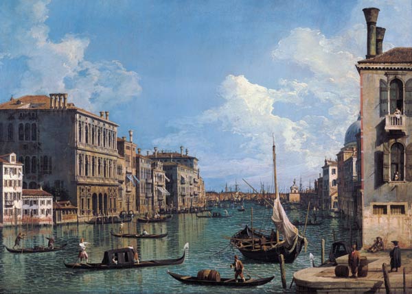 El Gran Canal cerca de Campo San Vio después de la iglesia de Santa María della Salute – Canal Giovanni Antonio Giovanni Antonio Canal 105x70