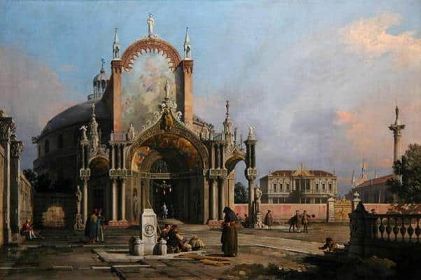 Capriccio de una iglesia, hacia 1750 (óleo sobre lienzo) – Giovanni Antonio Canal Giovanni Antonio Canal 105x70