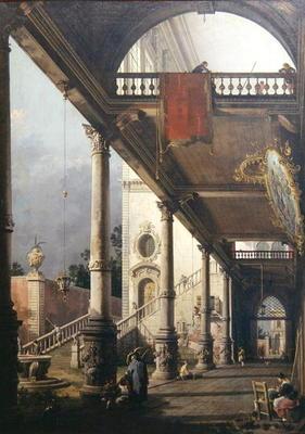 Capriccio de una columnata, 1765 (óleo sobre lienzo) – Giovanni Antonio Canal Giovanni Antonio Canal 70x105