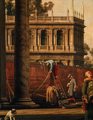 Capriccio de un hombre escalando un muro (óleo sobre lienzo) – Giovanni Antonio Canal Giovanni Antonio Canal 70x85