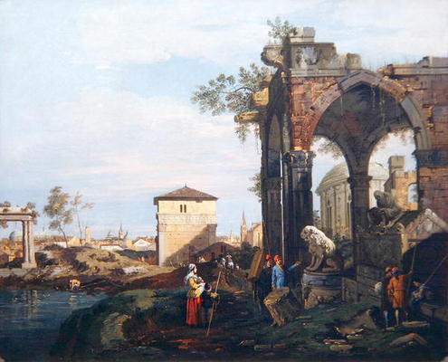 Capriccio con ruinas y Porta Portello en Padua, alrededor de 1760 – Giovanni Antonio Canal Giovanni Antonio Canal 85x75