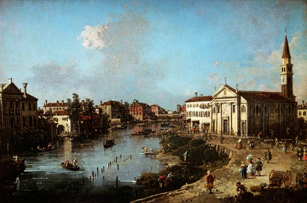 Dolo en el Brenta, con la iglesia de San Rocco y la Villa Zanon-Bon – Giovanni Antonio Canal Giovanni Antonio Canal 105x70