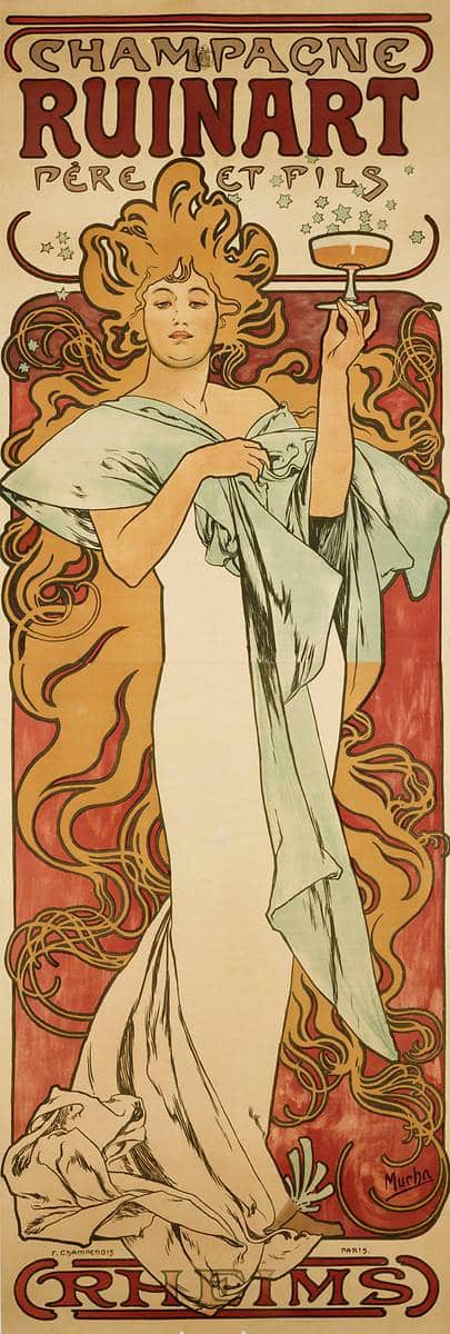 Ruina de champán – Mucha Alfons Mucha