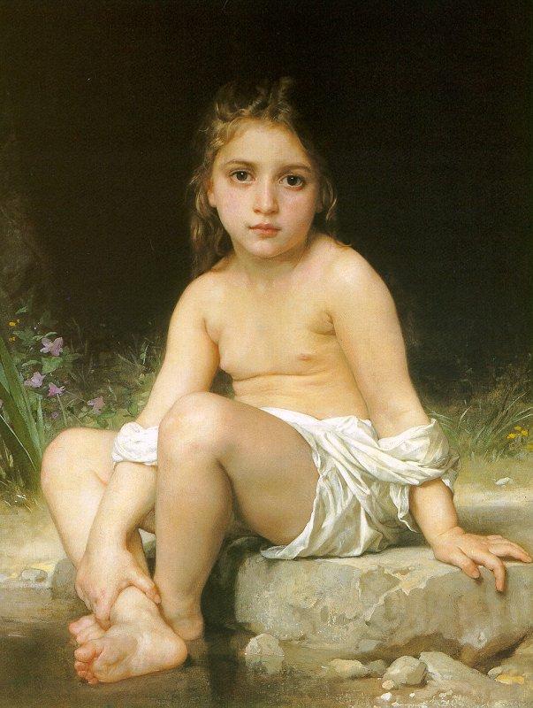 Niño en el baño – William Bouguereau William Bouguereau 70x85