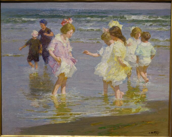 Niños chapoteando – Edward Henry Potthast Edward Henry Potthast 85x75