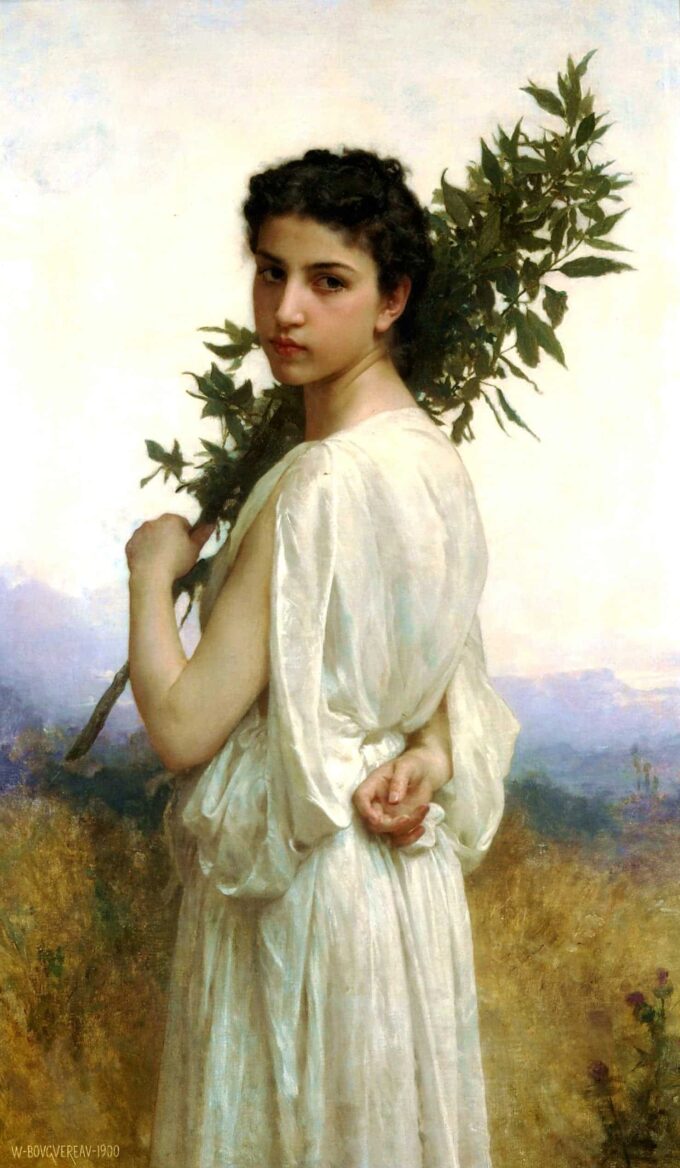 Rama de laurel – William Bouguereau William Bouguereau 70x120