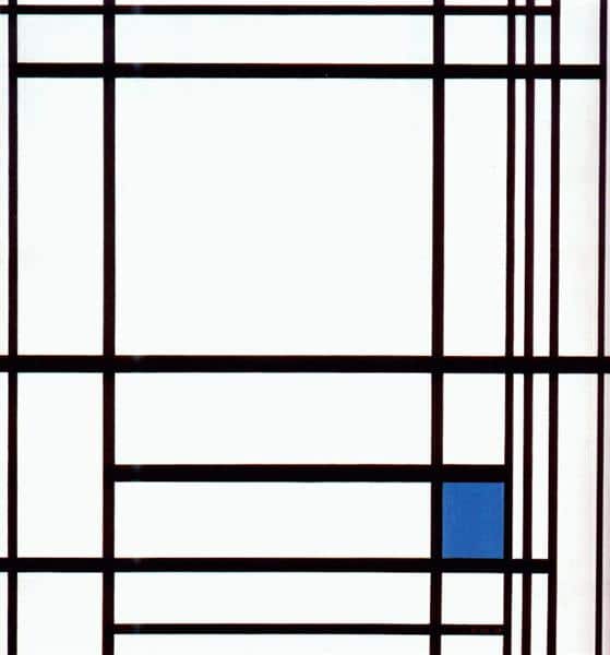 Composición con azul – Mondrian Piet Mondrian 70x70