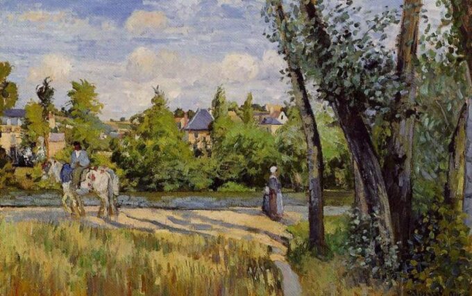 Paisaje, sol brillante, Pontoise – Camille Pissarro Camille Pissarro 105x70